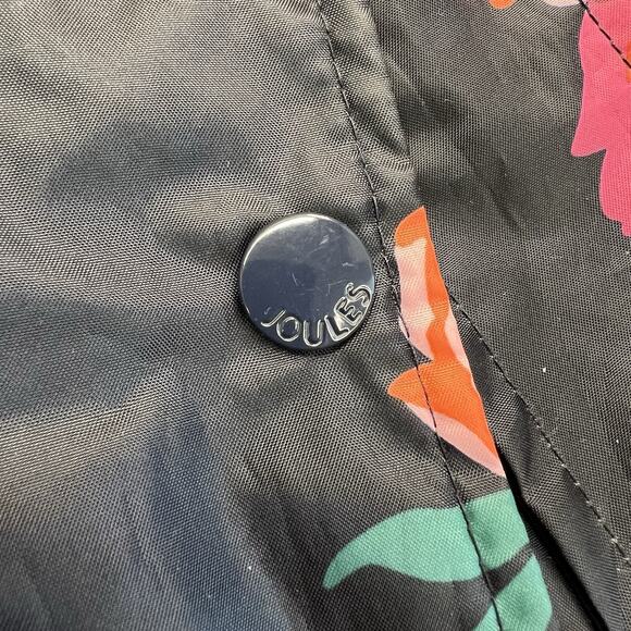 Joules Right as Rain Waterproof Breathable Jacket Black Floral Size 14 - JL386 - Picture 7 of 9